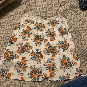 a cute multi colored flowered tank top